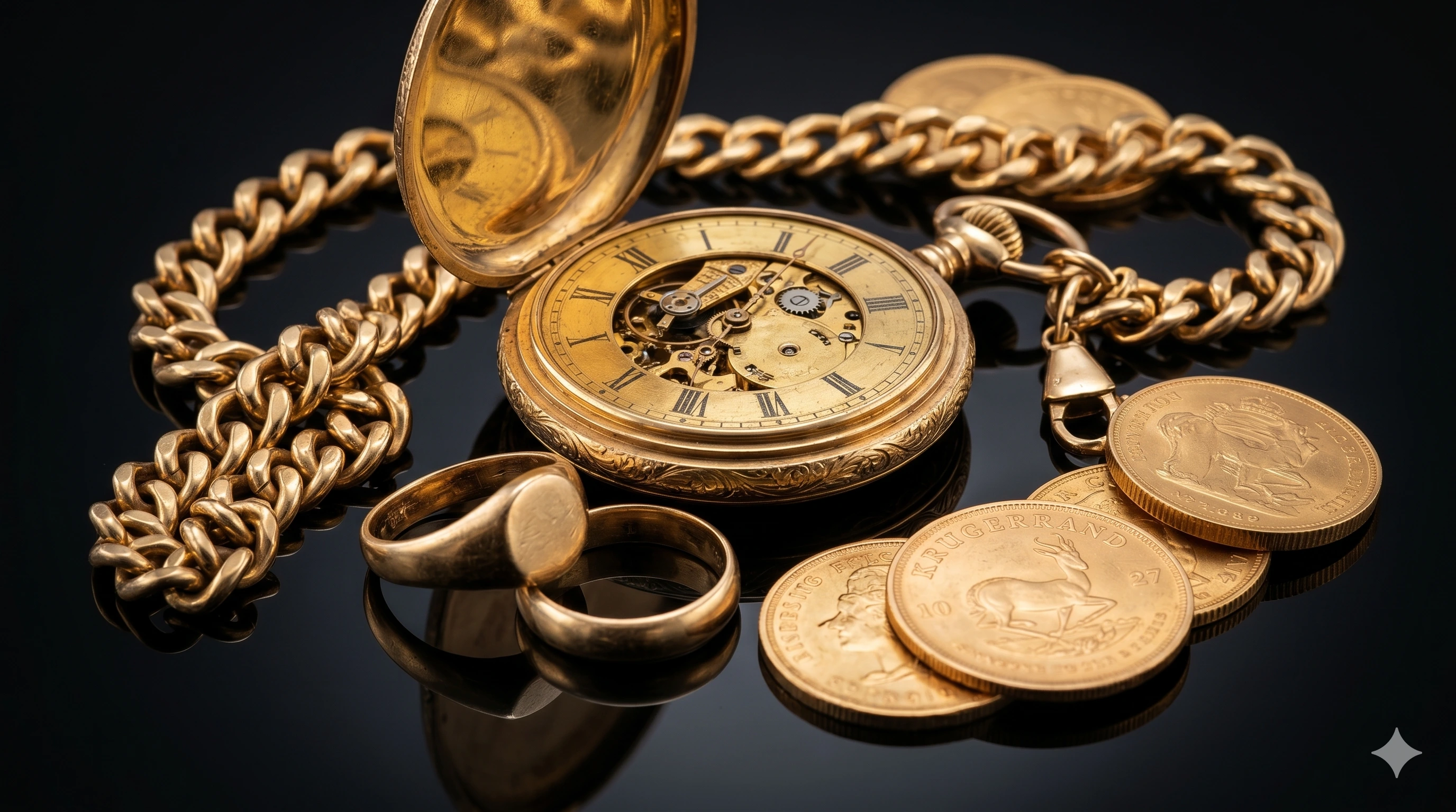 Elegant gold jewellery collection